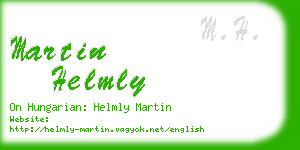 martin helmly business card